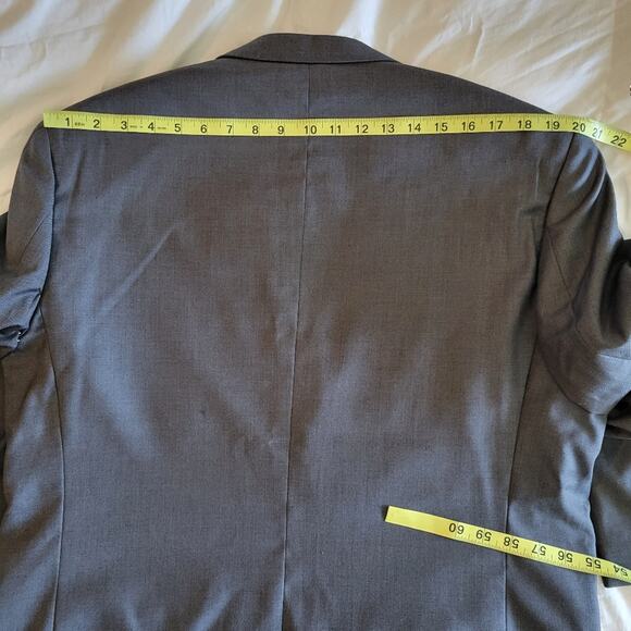 Ferrecci super 150s suit jacket + matching vest in charcoal gray Size 44 - Picture 7 of 15